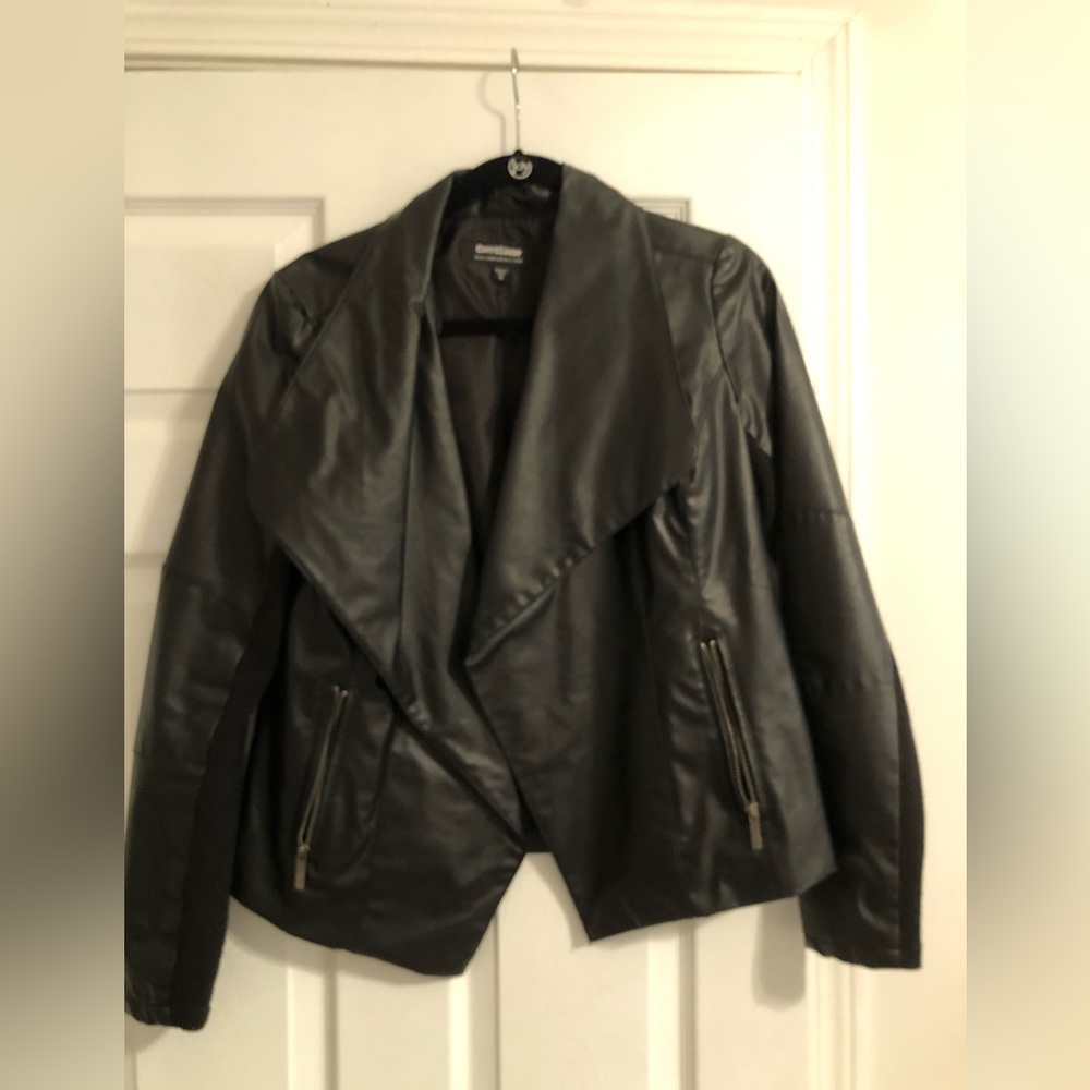 EUC black leather Jacket